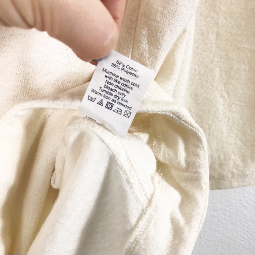 Madewell Libra Lace Up Ivory Tee - Picture 9 of 11